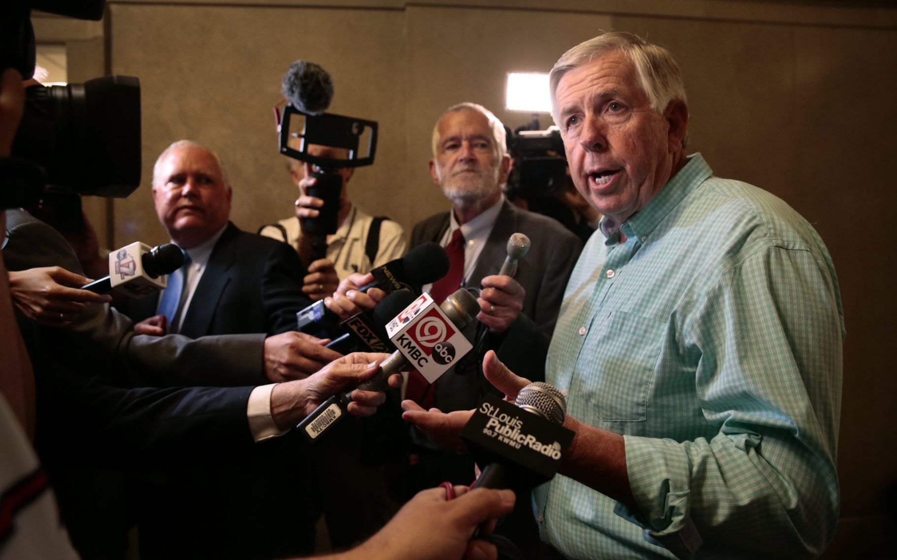 Missouri Lt. Gov. Mike Parson arrives in Jefferson City